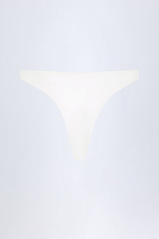 Hardware-Detail Cheeky Bikini Bottoms in White