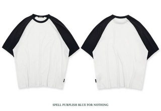 [moromoro2] Ultra Thin Contrast Raglan Sleeve  T-Shirt