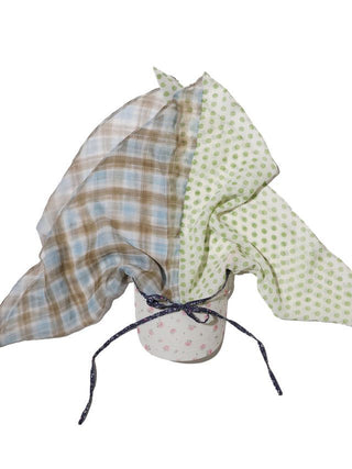 [Moromoro2] Floral Patchwork Bow Hat