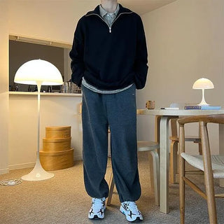 Oversized zip-up knit