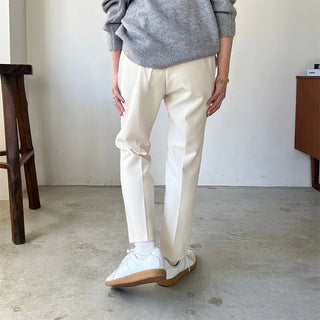 Straight slim slacks