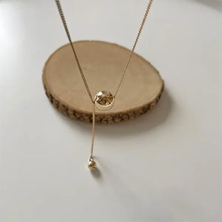 Double Ball Long Necklace