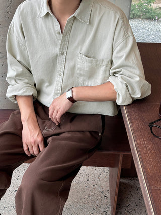 Haze Aging Fade Washed Shirt