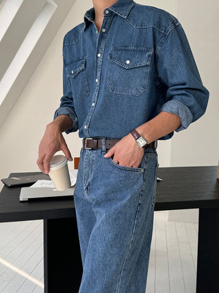 Toffee Western Denim Shirt