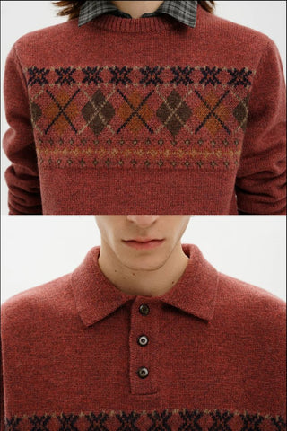 [MASONPRINCE] Fair Isle Wool Sweater