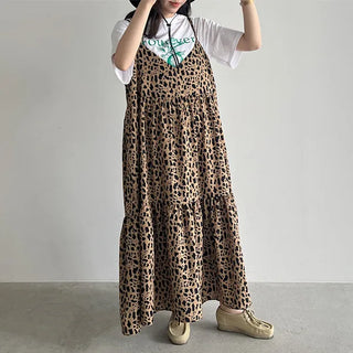 Leopard print long dress