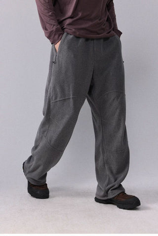 [Monterest] Fleece Wide Leg Drawstring Pants