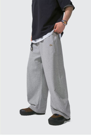 [Monterest] Logo Embroidered Wide Leg Sweatpants