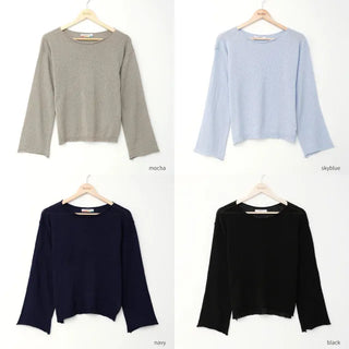 wave boat neck knit