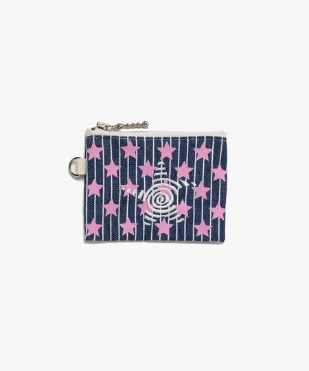 Twister Star Denim Wallet - Deep Blue/Pink