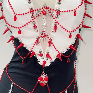 Sweetheart neck beaded rivet applique mini dress