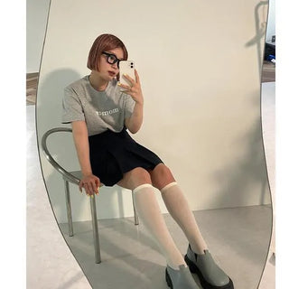 Sheer knee-high socks