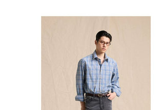 [CULTUM] Cotton Plaid Work Shirt with Pockets