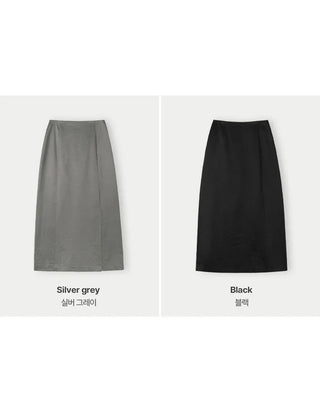 One-line slit skirt