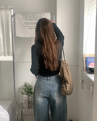 Layered Button Cropped T-Shirt