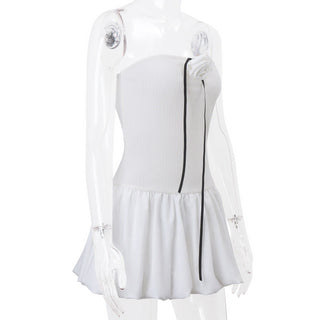 Slim Tube Top Flower Bud Dress