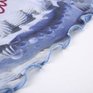 ROUND NECK PRINTED CROP TOP