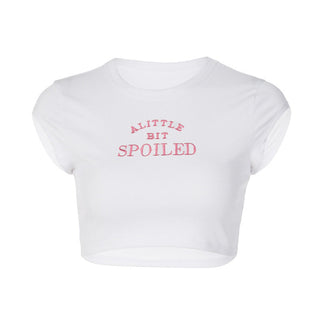 EMBROIDERED CROPPED SLIM-FIT TOP