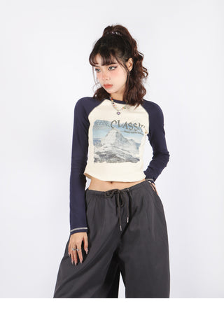 [BigS] Raglan long sleeve top