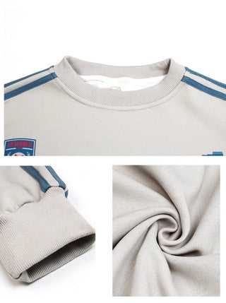 Contrast color striped oversize sweatshirt