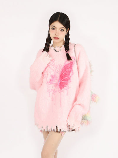 Butterfly oversize sweater