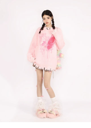 Butterfly oversize sweater