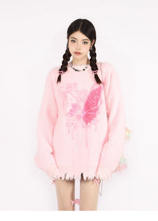 Butterfly oversize sweater