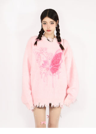 Butterfly oversize sweater