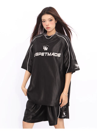 Hip-hop light V-neck sports jersey