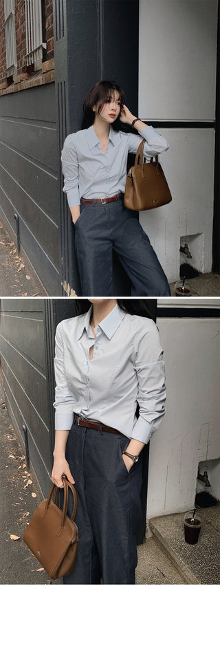 (basic/cropped) Striped shirt - 3 colors