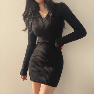 MIN RIB KNIT DRESS