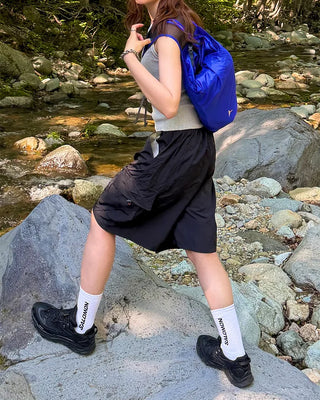 String cargo shorts