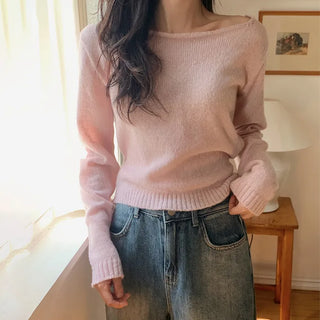 Boat neck soft knit