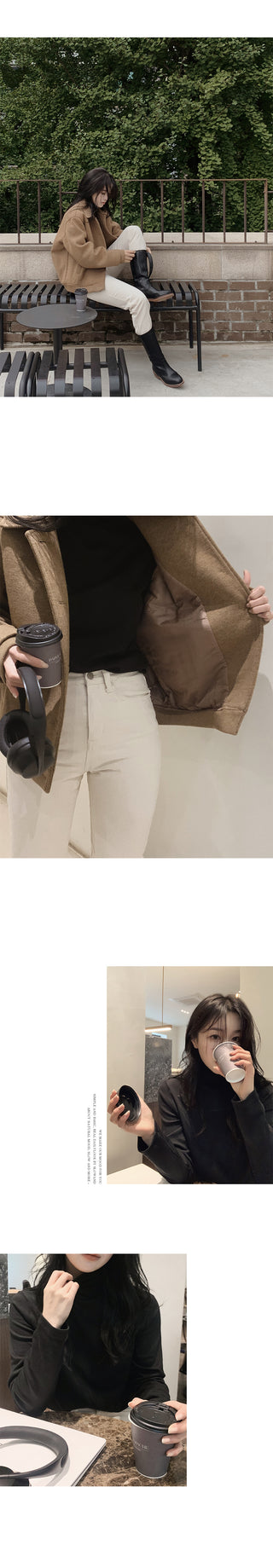 (Slim Fit/Basic Fit) Turtleneck T-Shirt - 7 Colors