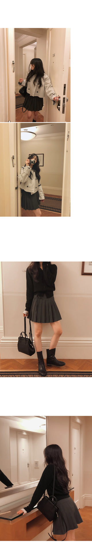 Y-neck modern cardigan