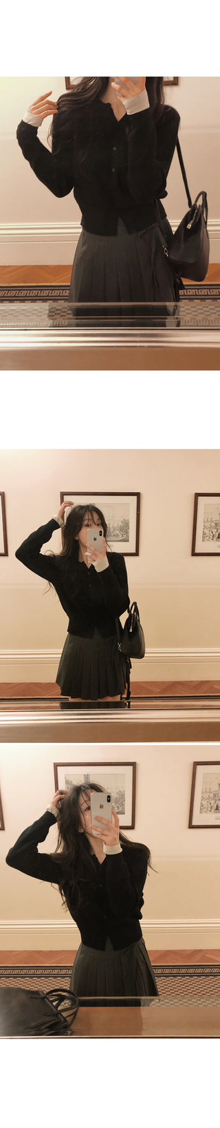 Y-neck modern cardigan