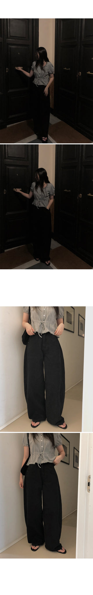 Summer wide chino pants