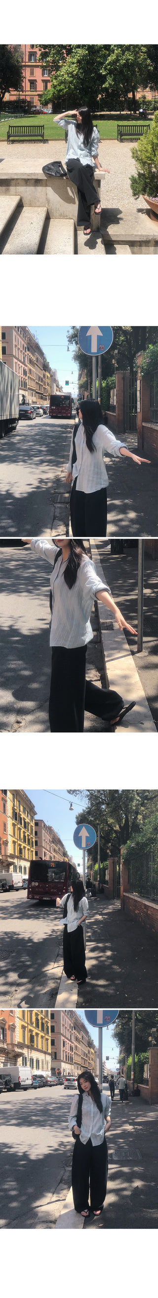 Summer wide chino pants
