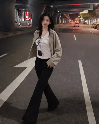 Modal-like bootcut training pants