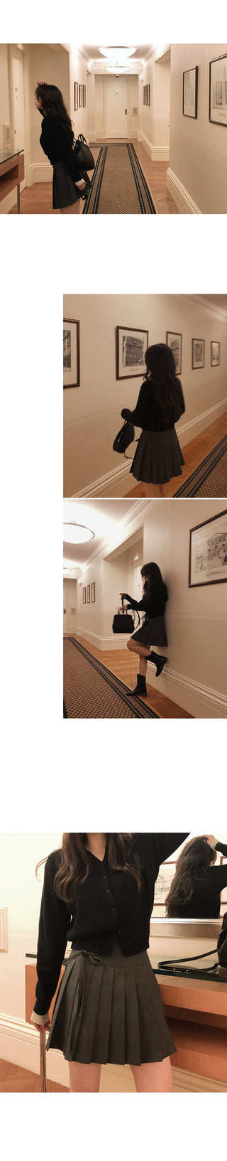Y-neck modern cardigan