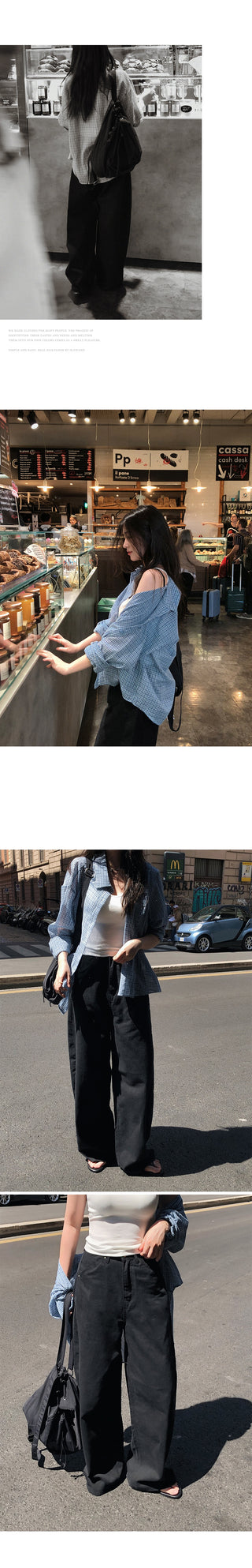 Summer wide chino pants