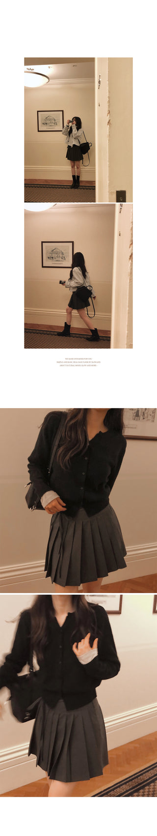 Y-neck modern cardigan