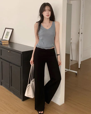 Modal-like bootcut training pants