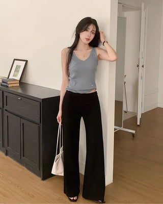 Modal-like bootcut training pants