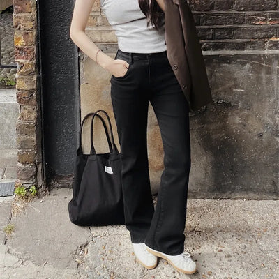 Semi-bootcut pants