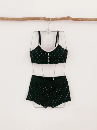 Cardigan top and pants three-piece bikini in black. piece body-covering belly-covering unique swimsuit.
