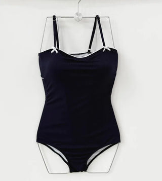 Ribbon Golji Monokini Resort Navy Resort Cute Swimsuit