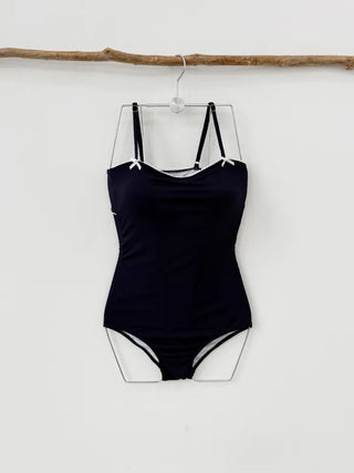 Ribbon Golji Monokini Resort Navy Resort Cute Swimsuit