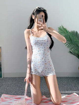 Teddy bear monokini ribbon teddy bear shorts resort look pool villa water park