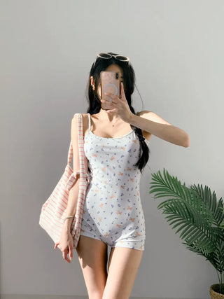 Teddy bear monokini ribbon teddy bear shorts resort look pool villa water park